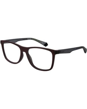 Polaroid Burgundy Polyester Glasses (frames) - Black