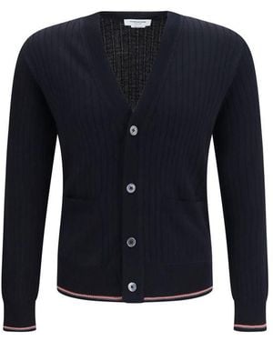 Thom Browne Blue Wool Oves Aries Cardigan