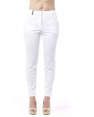 Peserico White Cotton Trousers