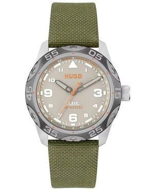 BOSS Green Fabric Watch - Metallic