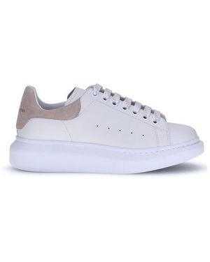 McQueen Leather Trainers - White