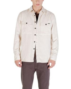 Gianni Lupo Cream Cotton Shell Jacket - Multicolour