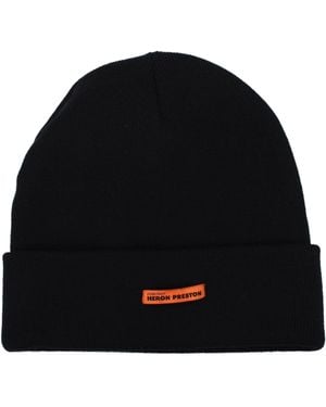 Heron Preston Black Wool Beanie