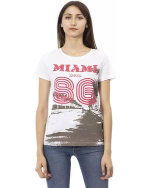 TRUSSARDI ACTION White Cotton T - Red