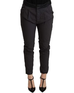 CYCLE Elegant Mid Waist Slim Fit Skinny Trousers - Multicolour