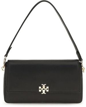 Tory Burch Black Calf Leather Bos Taurus Shoulder Bag