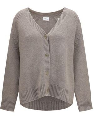P.A.R.O.S.H. Beige Cashmere Cardigan - Grey