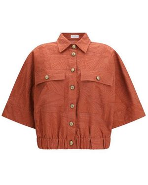 Brunello Cucinelli Orange Cotton Coat