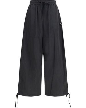 KENZO Black Polyester Casual Trousers - Blue