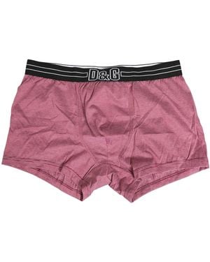 Dolce & Gabbana D&G Logo Cotton Regular Boxer Underwear Clothing - Purple