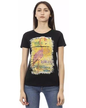 TRUSSARDI ACTION Black Cotton T