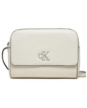 Calvin Klein White Synthetic Leather Handbag