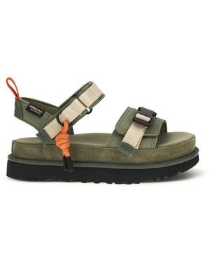 UGG Bicolor Other Fibers Flat Sandals - Green