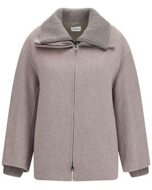 P.A.R.O.S.H. Beige Wool Oves Aries Full - Grey