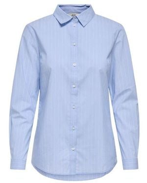 Jacqueline De Yong Blue Cotton Shirt
