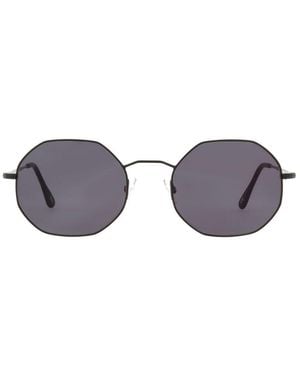 Andy Wolf Black Metal Sunglasses - Grey