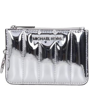 Michael Kors Gray Leather Wallets