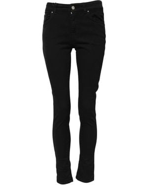 Dolce & Gabbana Black Cotton Skinny Mid Waist Denim Jeans