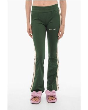 Palm Angels Fla Joggers With Contrasting Side Band - Green