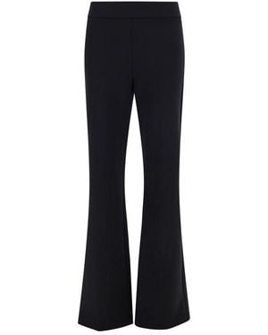 Avenue Montaigne Black Elastane Flared Trousers - Blue