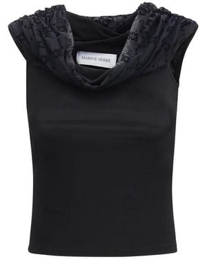 Marine Serre Viscose Shirt - Black