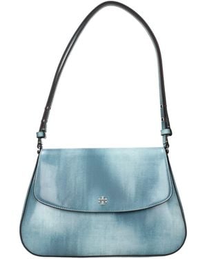 Tory Burch Blue Leather Shoulder Bag