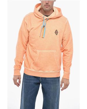Marcelo Burlon Sunset Hoodie Sweatshirt With Embroide Logo - Blue
