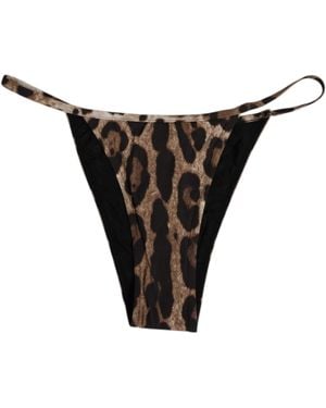 Dolce & Gabbana Leopard Triangle Tanga Panty Underwear 25+Pa Clothing - Black