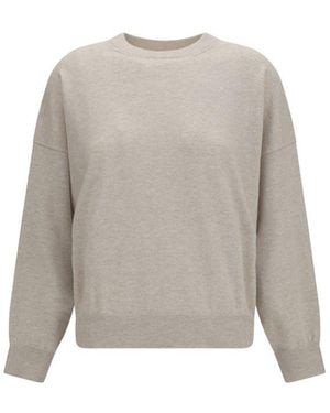 Brunello Cucinelli Beige Cashmere Jumper - Grey