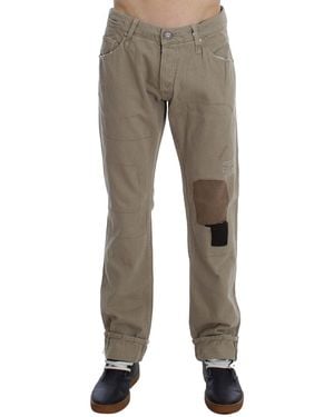 Acht Cotton Patchwork Jeans Beige Sig30450 - Natural