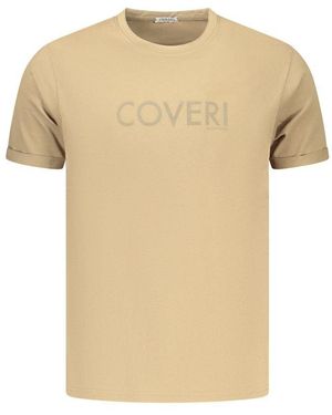 COVERI MOVING Brown Cotton Men's Shirt - Natural