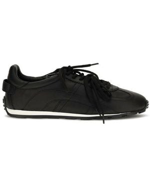 DSquared² Black Calf Leather Bos Taurus Athletic Sneakers