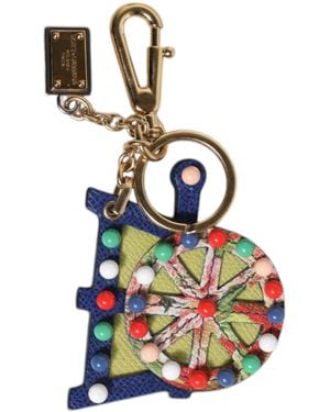 Dolce & Gabbana Tone Carretto Keychain Keyring - Blue