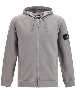 Stone Island Grey Cotton Sweatshirt
