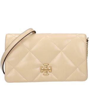 Tory Burch Beige Leather Crossbody Bags - Natural