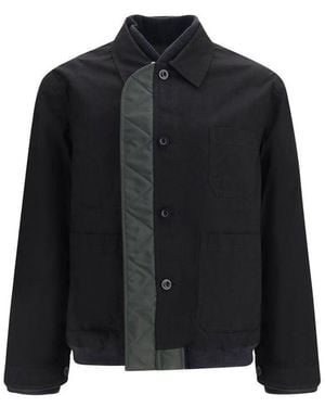 Sacai Black Nylon Bomber
