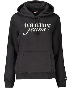 Tommy Hilfiger Jeans Hoodie Script Logo - Black