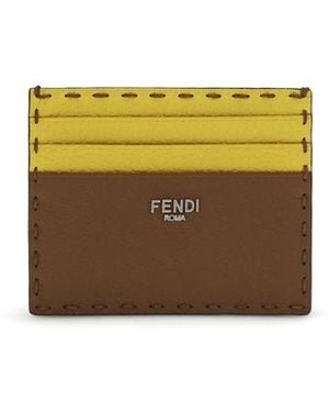 Fendi Calf Leather Bos Taurus Wallet - Green