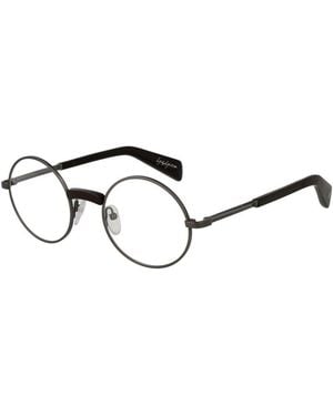 Yohji Yamamoto Grey Metal Glasses (frames) - Black