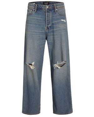Jack & Jones Blue Cotton Relaxed Fit Jeans