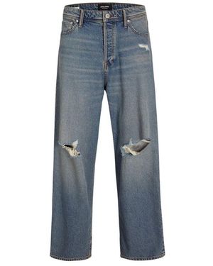Jack & Jones Blue Cotton Relaxed Fit Jean