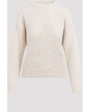 Peserico Beige Alpaca Rete Jumper - Natural