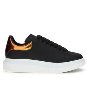 McQueen Black Calf Leather Bos Taurus Platform Trainers