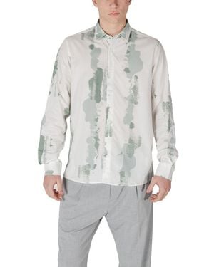 Antony Morato Green Viscose Shirt - Grey