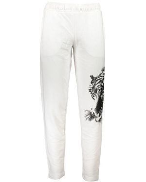 Roberto Cavalli White Cotton Pant