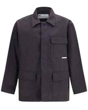 GR10K Gray Cotton Coat - Blue