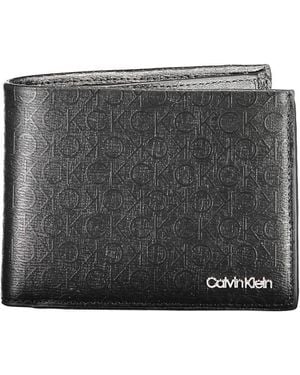 Calvin Klein Black Leather Wallet - Gray