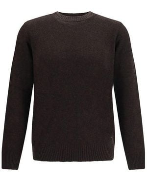 Brooksfield Brown Wool Oves Aries Sweatshirt - Black