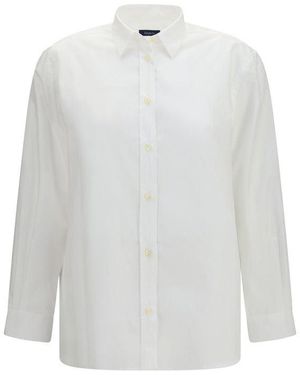 Deperlu White Cotton Shirt