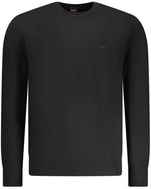 BOSS Cotton Sweater - Black